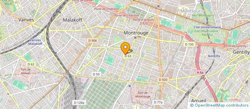 localisation de l'entreprise SCI EVRYENNE  MONTROUGE