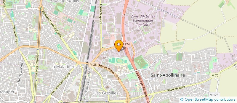 localisation de l'entreprise SCI EXCALIBUR à DIJON