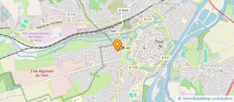 localisation de l'entreprise SCI EXULIS  TOUL