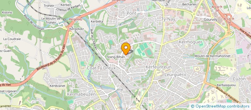 localisation de l'entreprise SCI EYE CHERGUI  QUIMPER