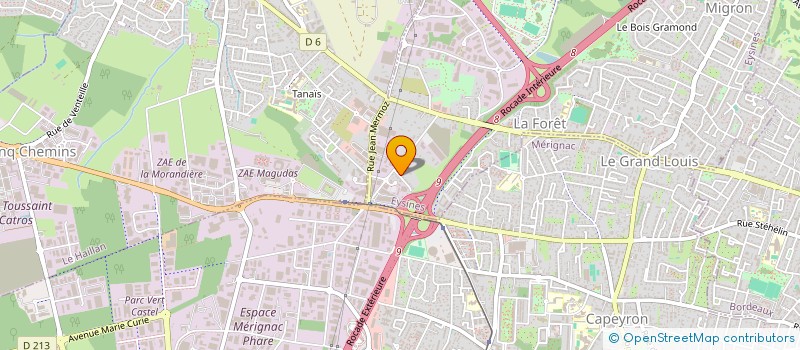 localisation de l'entreprise SCI EYSINES YOUSONG  EYSINES