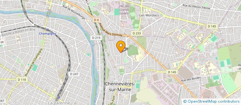 localisation de l'entreprise SCI EZEQUIEL NATHALIE ROLAND JOSSELINE  CHENNEVIERES-SUR-MARNE