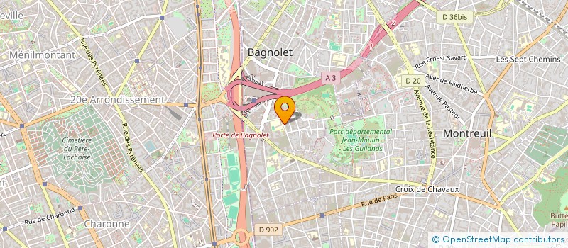 localisation de l'entreprise SCI F à BAGNOLET