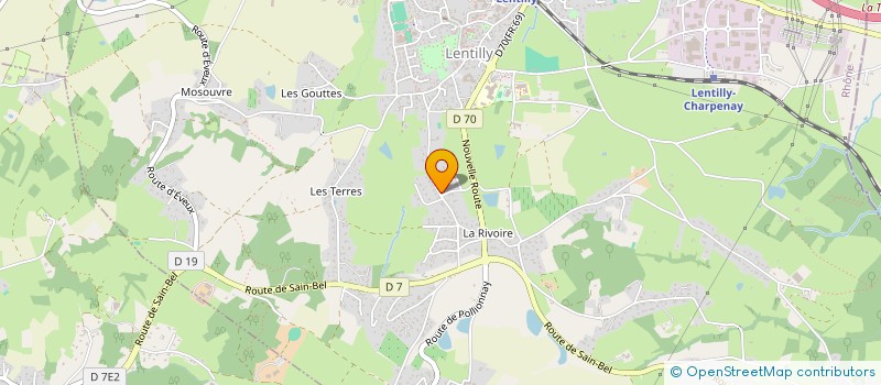 localisation de l'entreprise SCI F 96  LENTILLY