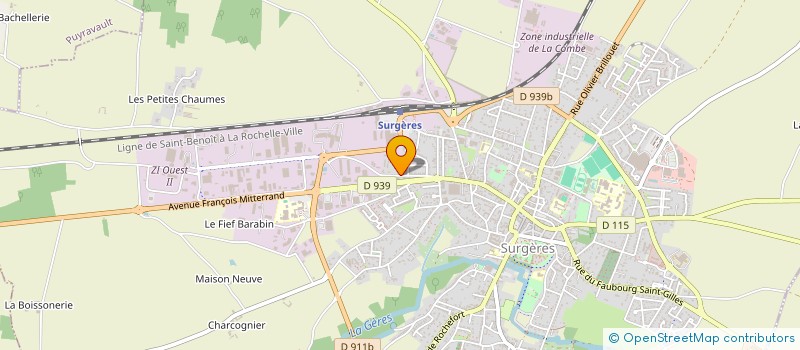 localisation de l'entreprise SCI F.A.F.X.F.J  SURGERES