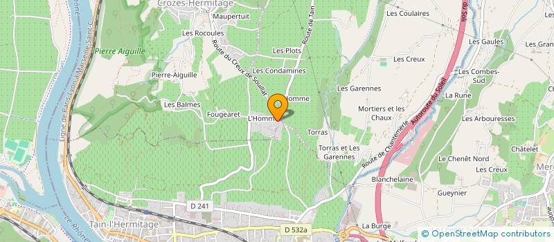 localisation de l'entreprise SCI F.A.P.M.  CROZES-HERMITAGE