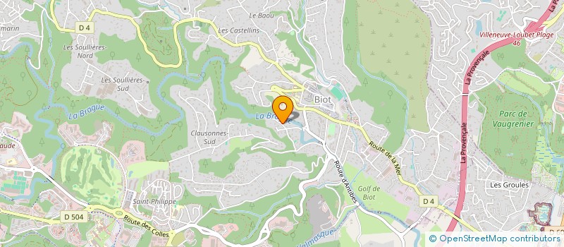 localisation de l'entreprise SCI F.B.G.  BIOT