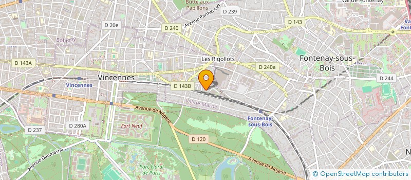localisation de l'entreprise SCI F.E.L. à VINCENNES