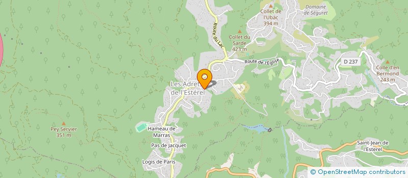 localisation de l'entreprise SCI F ET M  LES ADRETS-DE-L'ESTEREL