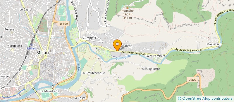 localisation de l'entreprise SCI F G  MILLAU