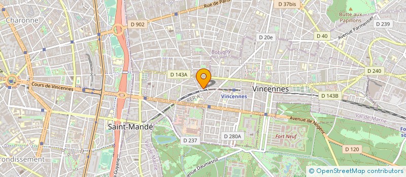 localisation de l'entreprise SCI F.G. IMMOBILIER à VINCENNES