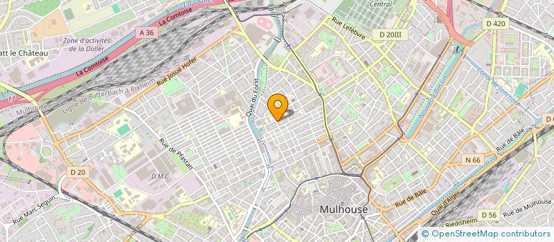 localisation de l'entreprise SCI F.H.  MULHOUSE
