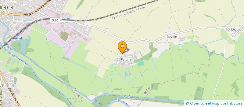 localisation de l'entreprise SCI F.J.B  RETHEL