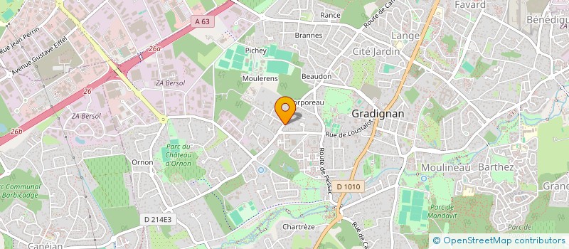 localisation de l'entreprise SCI F J P à GRADIGNAN