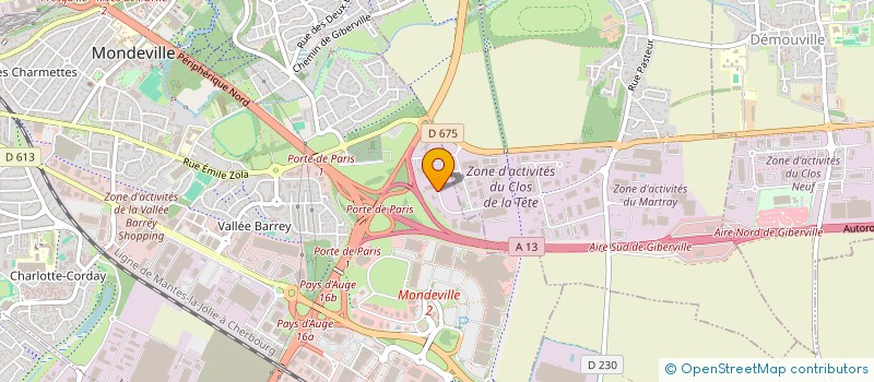 localisation de l'entreprise SCI F.L à MONDEVILLE