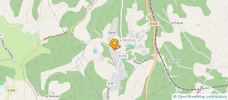 localisation de l'entreprise SCI F.L.A.C.  LE MONTAT