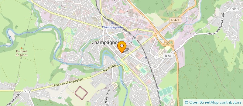 localisation de l'entreprise SCI F.M.S.C.  CHAMPAGNOLE