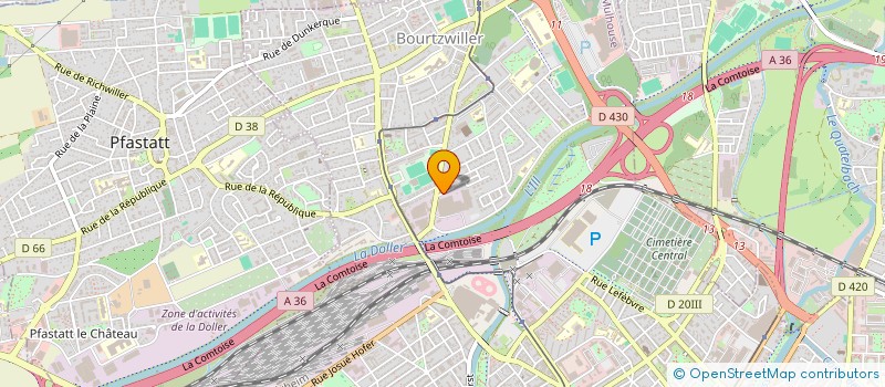 localisation de l'entreprise SCI F.P.  MULHOUSE