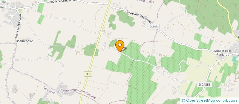 localisation de l'entreprise SCI F-S  SAINT-SIMON-DE-PELLOUAILLE