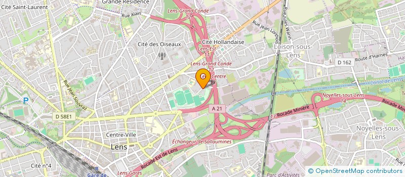 localisation de l'entreprise SCI F.S.C  LENS