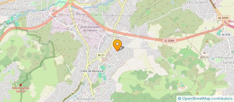 localisation de l'entreprise SCI F2A  ROMAGNAT