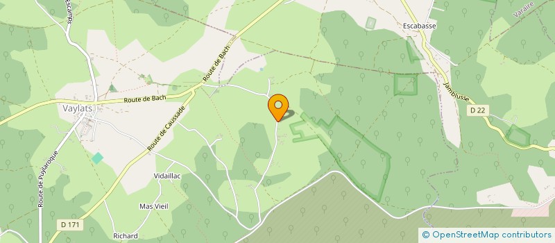 localisation de l'entreprise SCI F3A SINDOU  VAYLATS