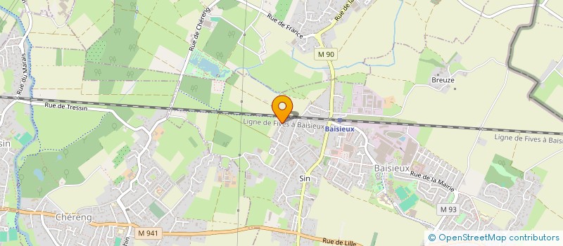 localisation de l'entreprise SCI F3C  BAISIEUX