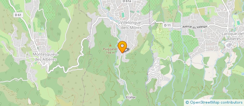 localisation de l'entreprise SCI F3S  VILLELONGUE-DELS-MONTS