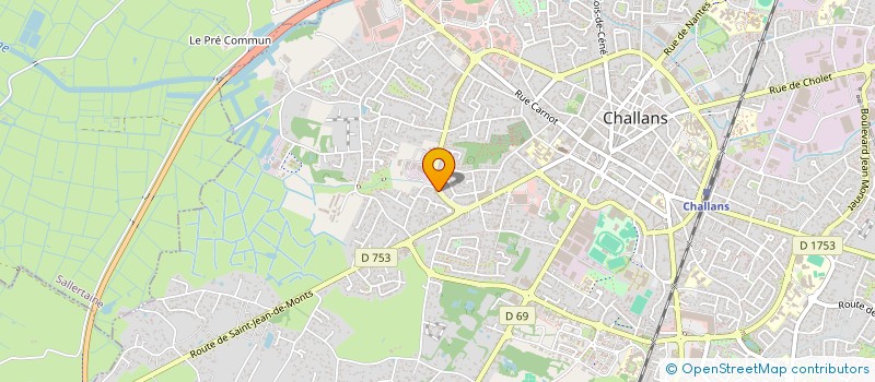 localisation de l'entreprise SCI F7 ATLANTIQUE à CHALLANS