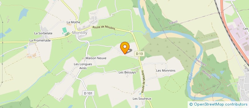 localisation de l'entreprise SCI FA2G  MONTILLY