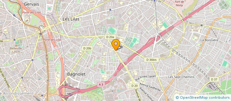 localisation de l'entreprise SCI FABER à BAGNOLET