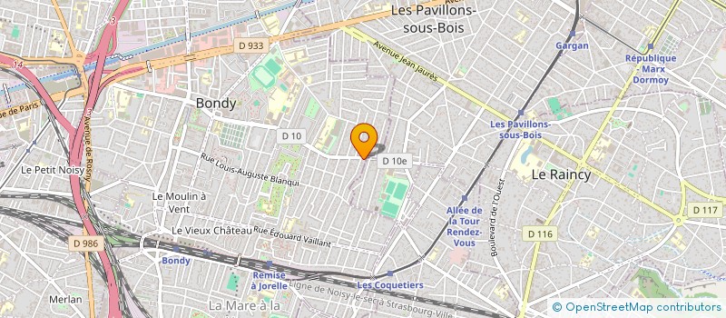 localisation de l'entreprise SCI FABIEN.M  BONDY