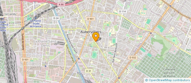 localisation de l'entreprise SCI FABLLANS  AUBERVILLIERS