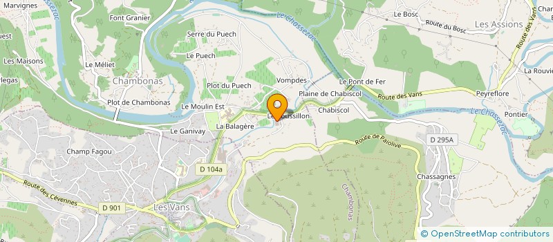 localisation de l'entreprise SCI FABRE BOUVY  CHAMBONAS