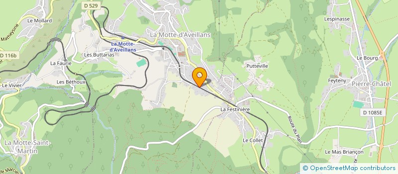 localisation de l'entreprise SCI FACE A L'OBIOU  LA MOTTE-D'AVEILLANS