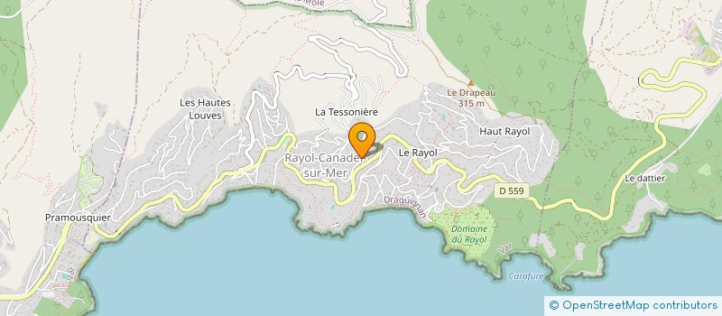 localisation de l'entreprise SCI FACE AU VENT à RAYOL-CANADEL-SUR-MER