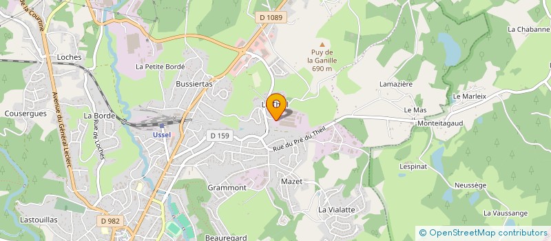 localisation de l'entreprise SCI FACYL à USSEL