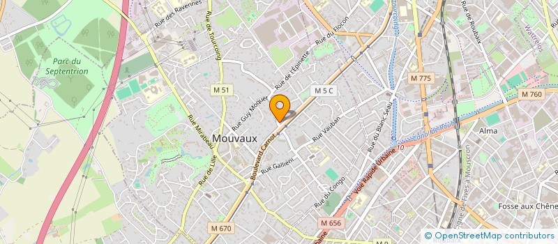 localisation de l'entreprise SCI FAIDHERBE MOUVAUX  MOUVAUX