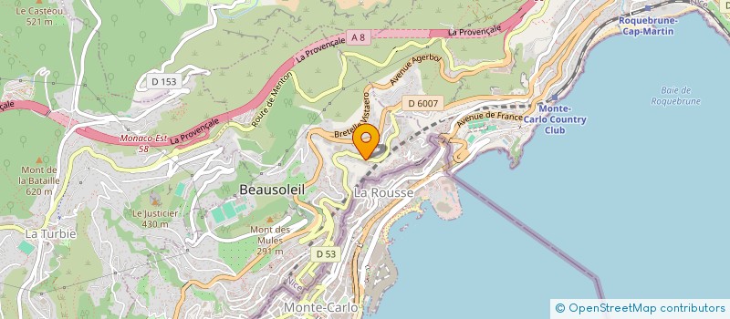 localisation de l'entreprise SCI FALCON à BEAUSOLEIL