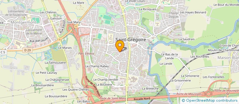 localisation de l'entreprise SCI FALESCHINI  SAINT-GREGOIRE