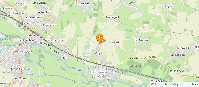 localisation de l'entreprise SCI FAMILIALE DES BAGNES  SAINT-JEAN-SUR-VEYLE