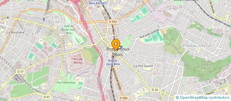 localisation de l'entreprise SCI FAMILIALE FAUSTIN à ROSNY-SOUS-BOIS