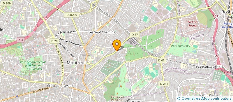 localisation de l'entreprise SCI FAMILLE à MONTREUIL