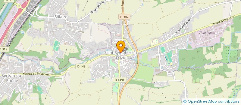 localisation de l'entreprise SCI FAMILLE BLIN  SAINT-SYMPHORIEN-D'OZON