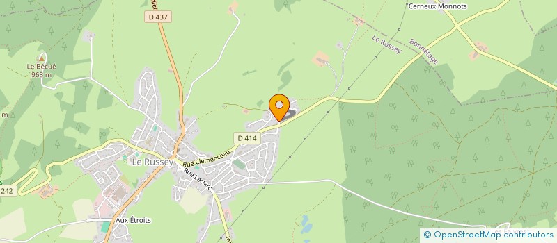 localisation de l'entreprise SCI FAMILLE CARTIER  LE RUSSEY