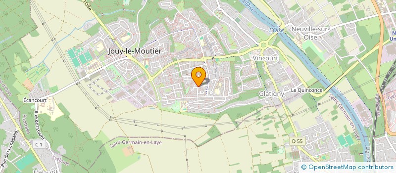 localisation de l'entreprise SCI FAMILLE HARRACHE AMOKRANE ET AFROZA  JOUY-LE-MOUTIER