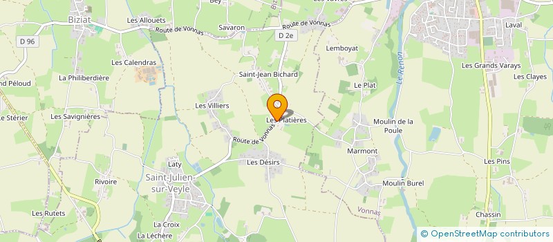 localisation de l'entreprise SCI FAMILLE JACQUEROUX  SAINT-JULIEN-SUR-VEYLE