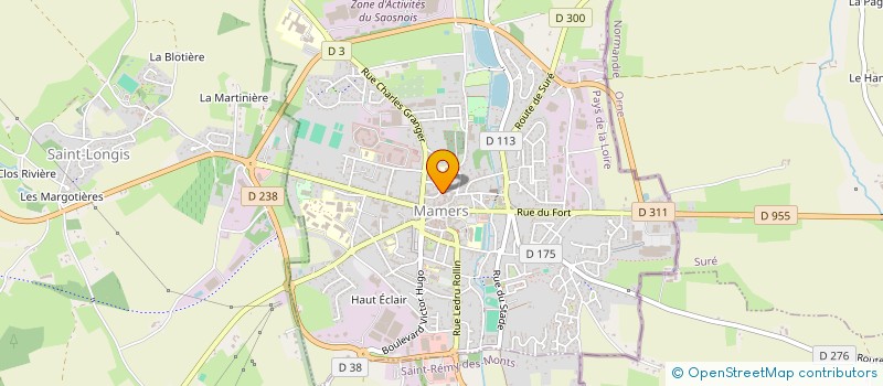 localisation de l'entreprise SCI FAMILLE JB2RA  MAMERS