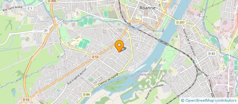 localisation de l'entreprise SCI FAMILY B.  ROANNE