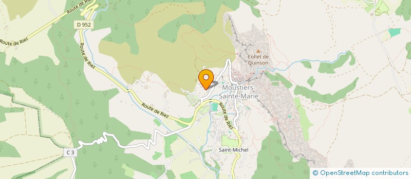 localisation de l'entreprise SCI FANGARO à MOUSTIERS-SAINTE-MARIE